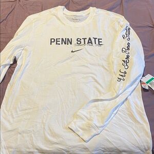 Nike White Penn State Long Sleeve Tee